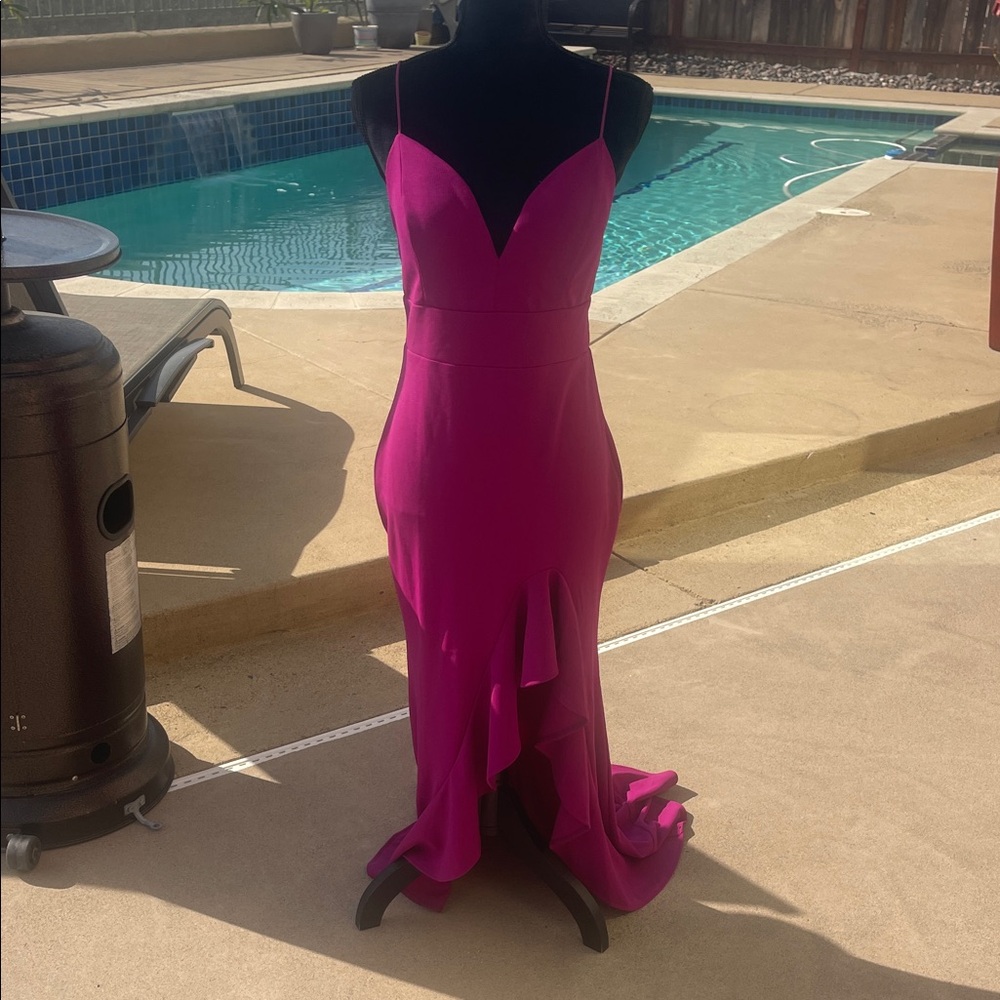 Fashion Nova Fuchsia High Low Dress